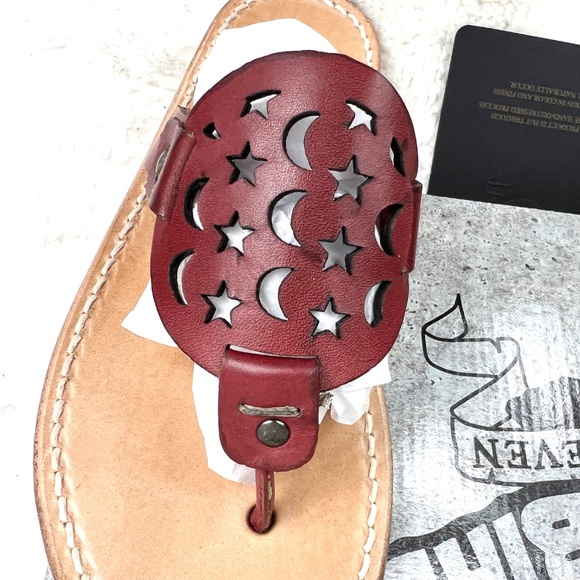 •NWT🤩 |•FREEBIRD🦅BY STEVEN•| Vallarta Gorgeous Summer Flat Sandal Red Size 7 - Picture 3 of 13